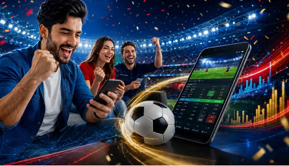 Fans place online bets on World Cup 2026 while watching the game at the stadium